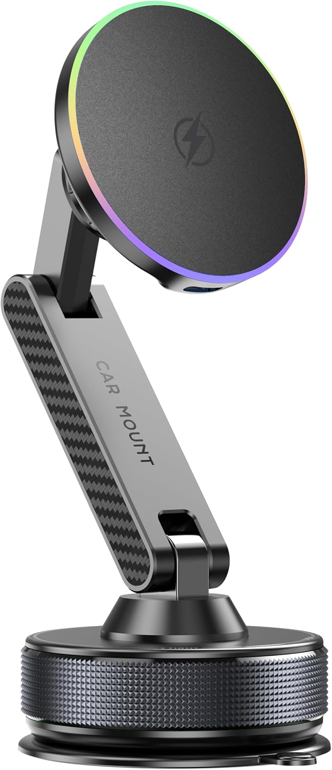 15W Magsafe Car Phone Mount Charger,Vacuum Car Phone Holder Charger,360° Adjustable Magnetic Cell Phone Holders for Car,Wireless Charging Mount for iPhone 17-12 Pro Max Plus Car Accessories