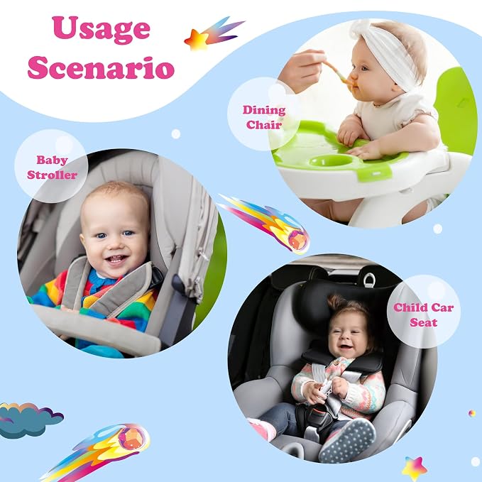 Babenest Car Seat Potty Protector Cover -Waterproof Carseat Training Liner for Baby &Toddler Shower Gift, Dry Piddle Pee Pad with Fun Designs for Strollers & Infant Car Seats (2pcs Meteor-Black)