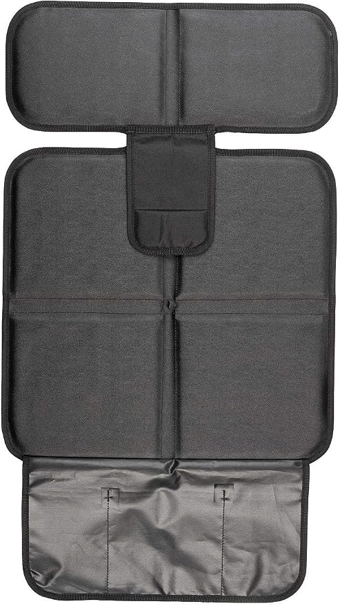 Kaiphy Car Seat Protector - Seat Protection Mat - Thick Padding - Durable, Waterproof Fabric, Leather Reinforced Corners & 3 Pockets for Handy Storage (2 Pack) Gray