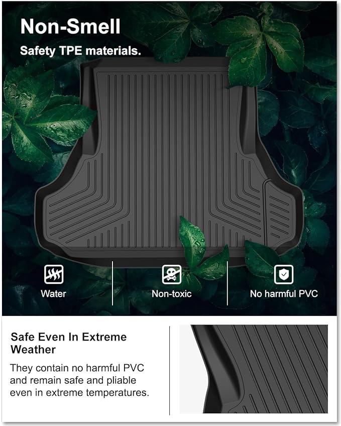 Kiwi Master Cargo Mat for 2011-2023 Dodge Charger/Chrysler 300 | Custom Fit All Weather Rear Cargo Liner, Heavy Duty TPE Tray Trunk Mat, Black