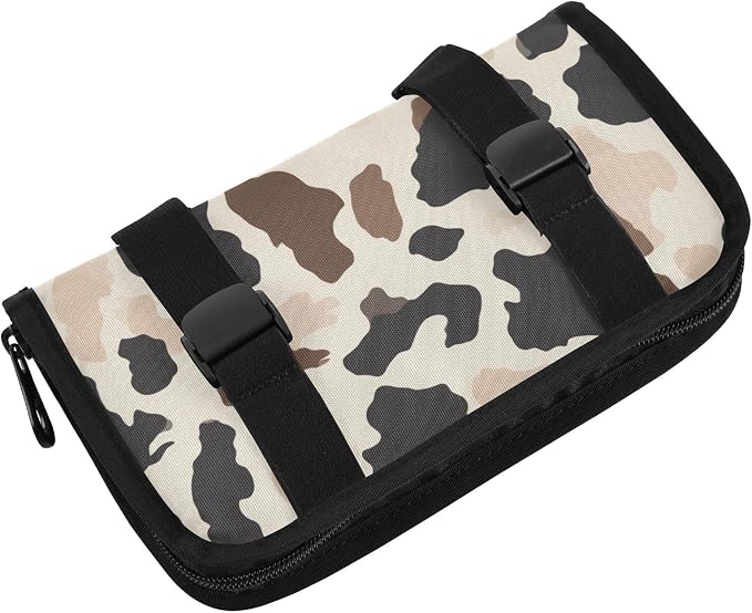 Cow Brown Print Car Tissue Holder Durable Napkin Holder Hanging Tissue Holders Case Car Tissues Bag for Sun Visor Seat Back Universal Auto