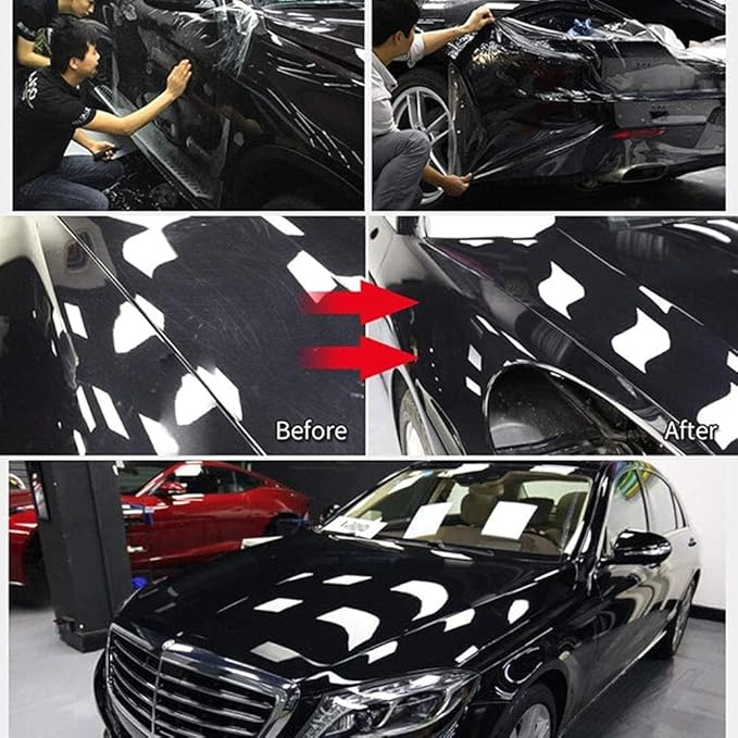 SUMAGITIN 7.5mil TPU Clear Car Paint Protection Film Self Healing Adhesive Automotive Film Anti-Scratch Glossy Car Body Wrap Vinyl for DIY Car Moto Interior Exterior,60inch x 10feet