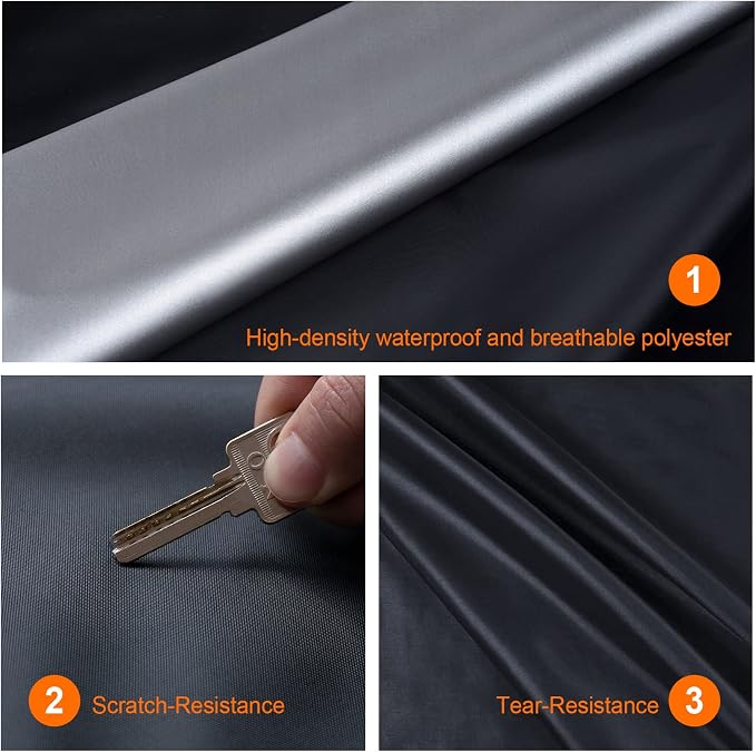 GUNHYI Car Cover for Automobiles All Weather Waterproof, Universal Fit Sedan Dodge Charger, Chrysler 300, Lincoln mkz, Hyundai Genesis, Ford Taurus, Buick Lacrosse, Mercedes Benz S-Class etc.