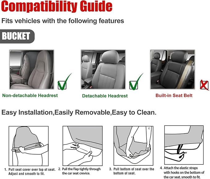 uxcell Universal Baja Seat Cover Universal Durable Bucket Seat Cover for Car SUV Automotive Navy Blue