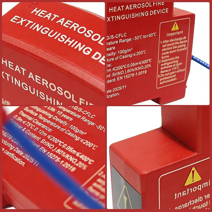 Automatic Fire Extinguishing Device Dual-Line Household Flame Retardant Tool Non-Pollution Snap-On Guide Rail Extinguishers For Distribution Box/Cabinet