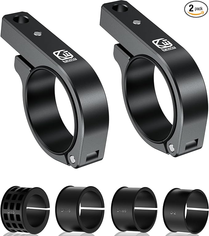 BRCOVAN 2PCS, Metal Light Bar Mounts, Off-Road LED Light Mounting Bracket | Fit for Round Rails / Roll Cage Bars 1.5" 1.75'' 1.85" 2'' 2.1" in Diameter, for Motorcycle ATV UTV Car Boat Truck