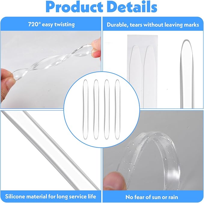 4Pcs Silicone Car Door Edge Guards, Anti-Collision Bumper Guard Protector Clear Strips Protector Universal Car Door Protectors Trim Molding for Sedans SUV Bumper Rearview Mirror (Transparent)