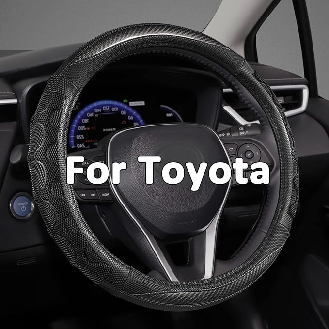 GIANT PANDA Steering Wheel Cover for Toyota, Auto Car Steering Wheel Cover for Toyota Highlander Rav4 Corolla Camry,Standard Size - Gray