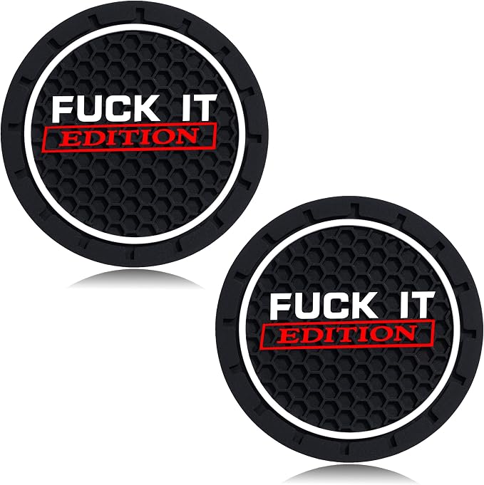 2Pcs 2.75 Inch Funny Cup Holder Insert Coaster Diameter Oval Tough Vehicle Travel Auto Funny Car Accessories
