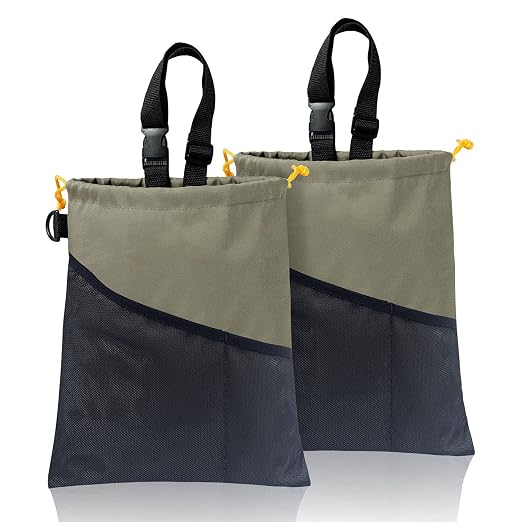 GNEGNI 2PCS Hanging Car Garbage Can - Waterproof Leakproof Trash Bag | Car Trash Can with Durable Leakproof Lining, Keeps Vehicle Clean and Neat