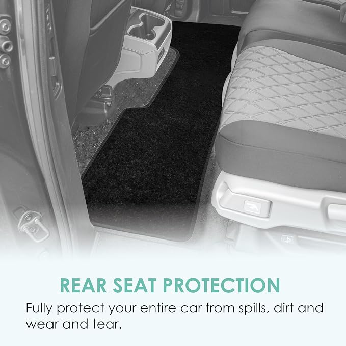 FFH Group Automotive Floor Mats - Carpet Floor Mats for Cars, SUVs & Trucks, 3 Rows Full Set, Universal Fit, Black