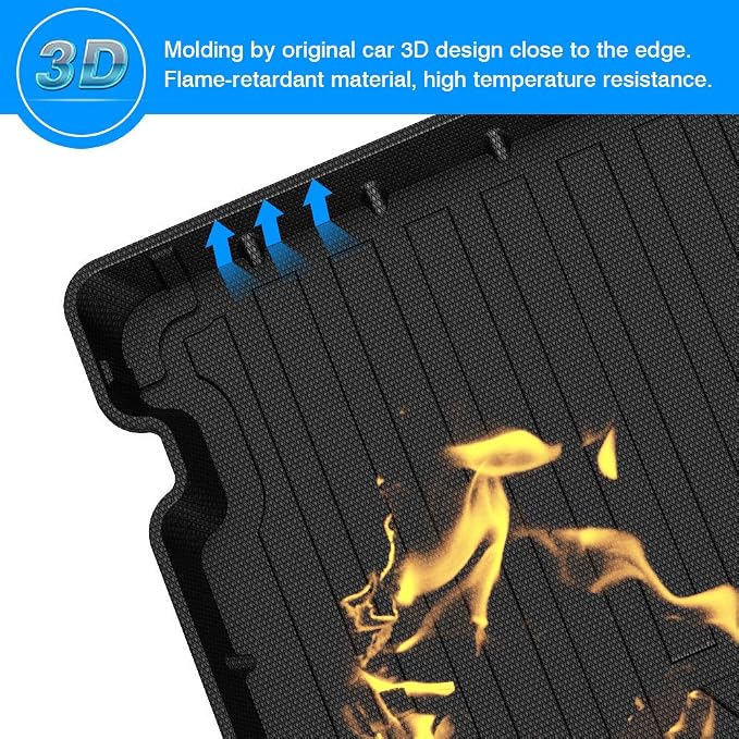 Escape Cargo Liner - Trunk Mat for Ford Escape 2020-2025 2026, All Weather Cargo Mat for Escape Accessories, Heavy Duty Car Mats, Car Accessories