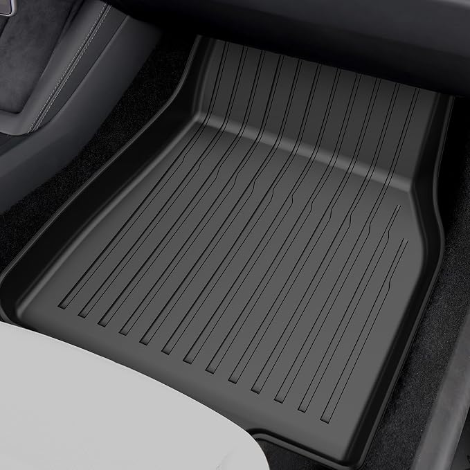 Pawtein 6-Piece TPE Floor Mats Compatible with 2025-2026 Model Y Juniper | Flexible, waterproof, stain-proof, anti-slip, easy-clean interior liners