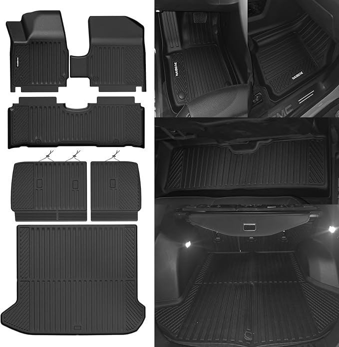 Naibeve Floor Mats for 2025-2026 Hyundai Ioniq 5 Unmovable Console | All Weather Custom Fit Floor Mats, Cargo Mat, Backrest Mats Interior Protector accessories