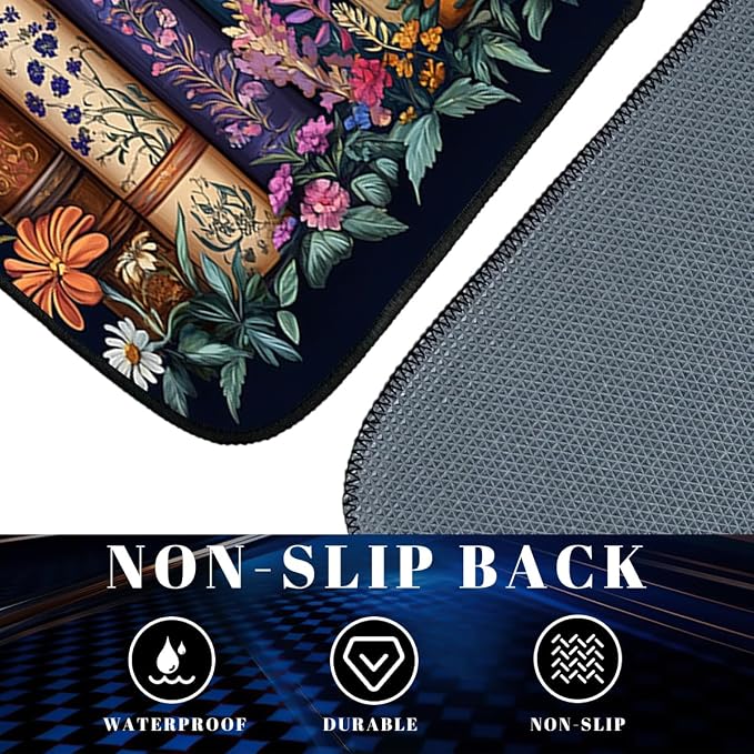 Bookshelf Car Floor Mats Educational Bookcase Watercolor Flowers Carpet Front Rear Carpets Mat Decorative Car Floor Carpets Non-Slip Auto Car Accessories Universal Fit Car Accessories for Truck