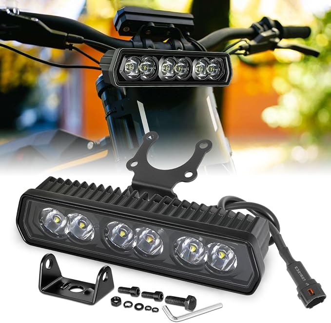 6 Inch Headlight Kits for Surron, SWATOW INDUSTRIES 6 Inch LED Light Bar CREE LED Pods Spot Work Lights for Motorcycle Talaria Trail Bike Dirt Bike E-Bike