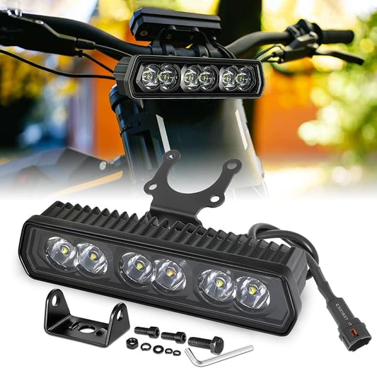 6 Inch Headlight Kits for Surron, SWATOW INDUSTRIES 6 Inch LED Light Bar CREE LED Pods Spot Work Lights for Motorcycle Talaria Trail Bike Dirt Bike E-Bike