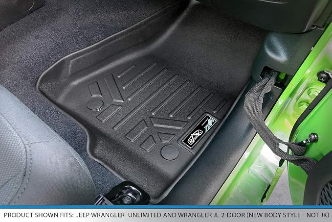 MAXLINER Floor Mats 2 Row Liner Set Compatible with 2018-2018 Jeep Wrangler
