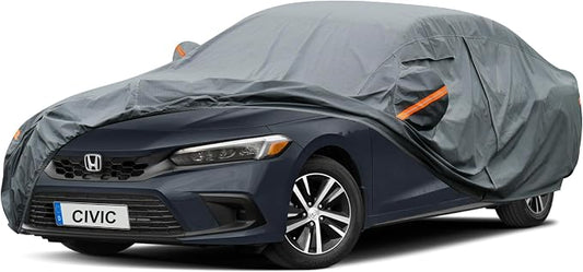 GUNHYI Premium Car Cover Custom Fit Honda Civic Sedan/Coupe (1995-2026), 16 Layers Heavy Duty Car Cover Waterproof All Weather with Zipper Door for Sun Rain Snow Dust Uv Protection