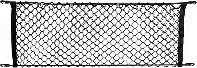 Back Seat Style Automotive Elastic Trunk Mesh Cargo Net for Volvo XC60 2017-2025 - Premium Trunk Organizer and Storage - Luggage Net for Crossover- Best Car Organizer for Volvo XC 60