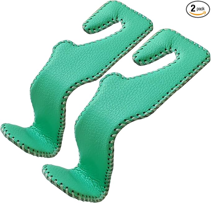 yicheyiyou Car Hooks Universal Car Vehicle Back Seat Headrest Hanger Holder Hook Microfiber Leather & Stainless Steel for Bag Purse Cloth Drink Grocery (Green)