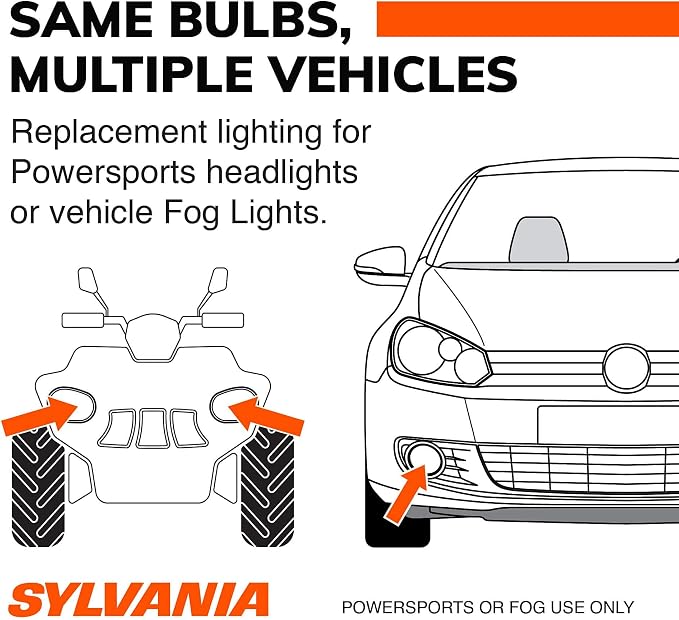 Sylvania H11 LED Powersport Headlight Bulbs for Off-Road Use or Fog Lights - 2 Pack