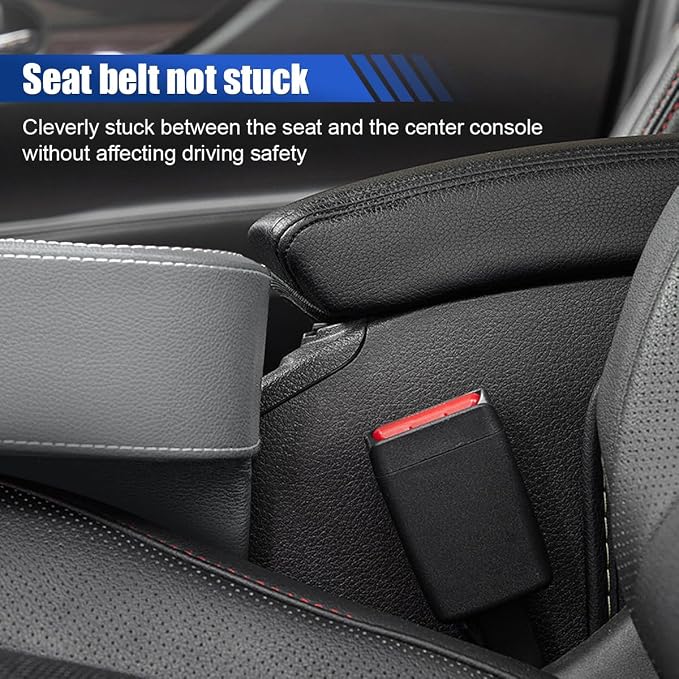 KITUREK Car Cup Holder, PU Leather Cover Auto Front Seat Organizer, Grey | Multifunctional Cup Drink Holder, Gap Filler Coin Bucket Storage Box, Console Side Pocket, Cell Mobile Phone Holder