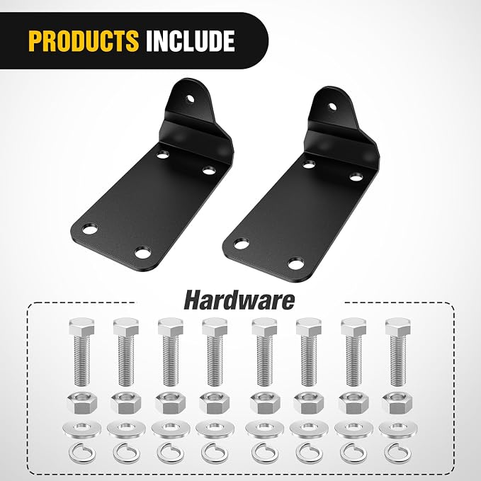 Nilight Front Lower Hidden Bumper Mounting Brackets for 40inch Single Double Row Curved LED Light Bar Compatible with 2010-2020 Dodge Ram 2500 3500