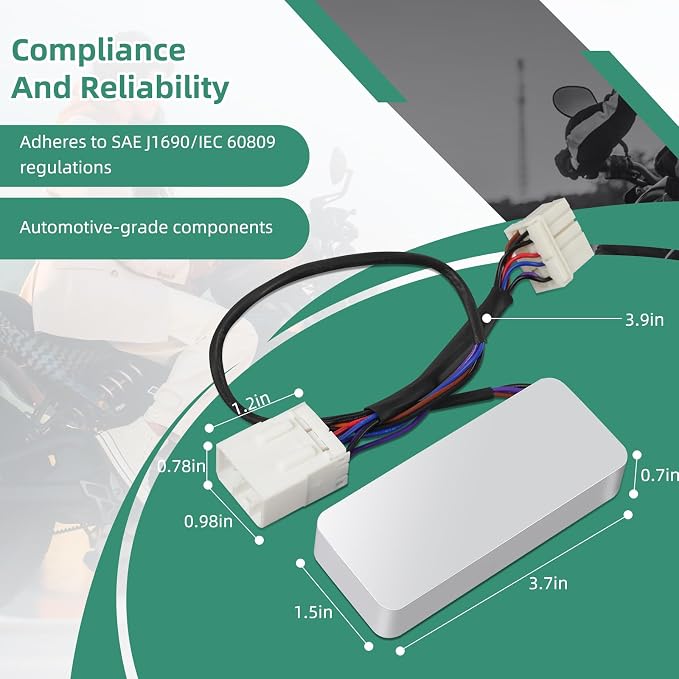 briidea Load Equalizer and Stabilizer Controller/Resistor Compatible with Harley Davidson Motorcycle, Led Turn Signals, Plug and Play, Solving Led Turn Signal No Flashing, Fast Flashing, MK-052