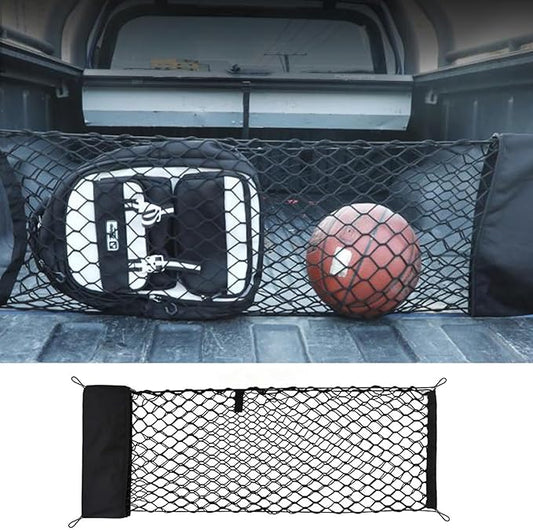 for Ford Maverick Envelope Style Truck Bed Cargo Net - Fits 2013-2024 2025 2026 Maverick Accessories Cargo Net for Pickup Truck Bed - Heavy Duty Carabiners