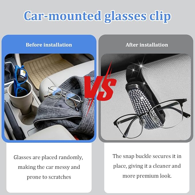 27PCS Bling Car Accessories Set for Women, 14.5-15" Rhinestone Steering Wheel Cover Cup Coaster, USB Charger Phone Holder Headrest Hook, Diamond Auto Interior Decor, Universal Fit (White)