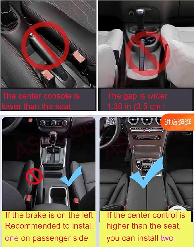 Car Seat Gap Filler Organizer with Wireless Charger,Cigarette Lighter | ASVEGE 5 In 1 Quick Charge Storage Box with 2 USB Ports & 2 60W Retractable Charging Cable,Cup Holder for Sedans Suv Truck