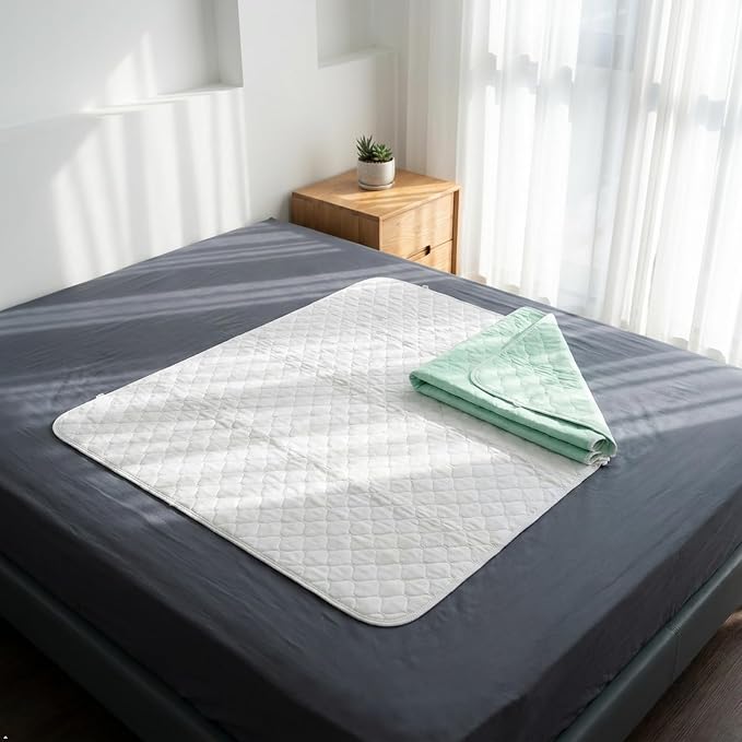 Careboree Washable Waterproof Bed Pads, Extra Absorbent 34”x52” (2 Pack | Anti Slip, Mattress and Furniture Protectors, Breathable, reusable underpads for Incontinence,Adults, Elderly, Kids, Pets