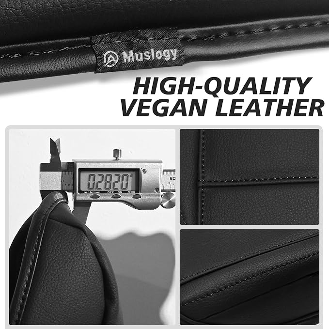 Muslogy Center Console Armrest Cover Fit for Toyota Corolla 2014-2019 Accessories, Comfort Armrest Pad Console Lid Cushion Vegan Leather Regular Thick