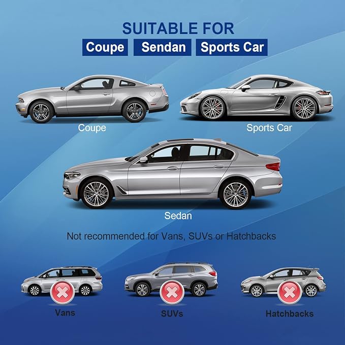 Car Cover for Coupe Sports Car Waterproof All Weather, Universal Fit Mazda Miata/MX-5, Toyota MR2, BMW Z3, Honda S2000, Saturn Sky, Volkswagen Cabrio, Mercedes-Benz SLK-Class etc.