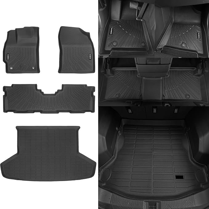 Naibeve Floor Mats for 2012-2017 Toyota Prius V - All Weather Custom for Toyota Prius V Floor Mats & Cargo Mat Waterproof Interior Accessories