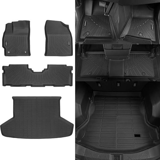 Naibeve Floor Mats for 2012-2017 Toyota Prius V - All Weather Custom for Toyota Prius V Floor Mats & Cargo Mat Waterproof Interior Accessories