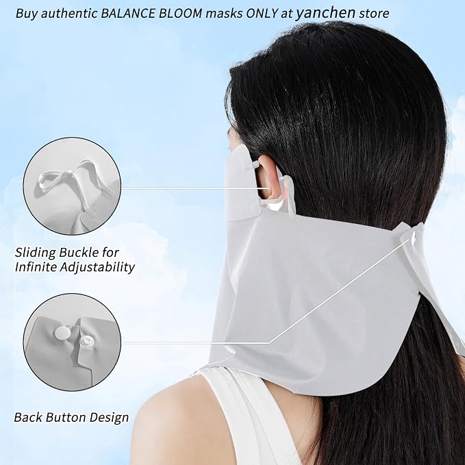 UV Sun Protection Face Mask with Neck Coverage UPF 50+ Face Shield Breathable Design for Summer Outdoor Activities