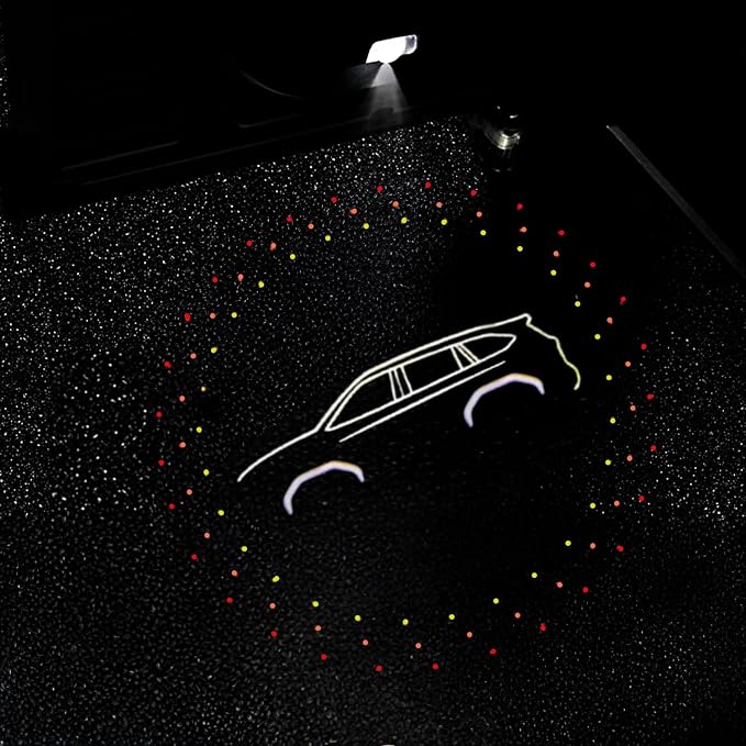 2Pack Never Fade LED Laser Ghost Shadow Light Side Door Courtesy Light Car Door Welcome Projector Light Compatible with Toyota 4Runner Rav4 Highlander Camry Sienna Sequoia Lexus Accessories