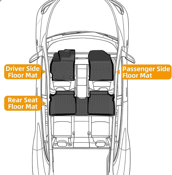 Floor Mats for Toyota Prius 2012-2015,NOT for Prius c & Prius v & Plug-in | Prius Floor Mats,TPE Non-Slip Waterproof Summer Winter Floor Liners