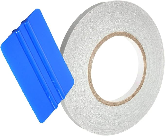 VViViD Clear Gloss Car Door Edge Sealing Paint Finish Protector Strip Roll (0.5" x 160ft Roll w/Squeegee)