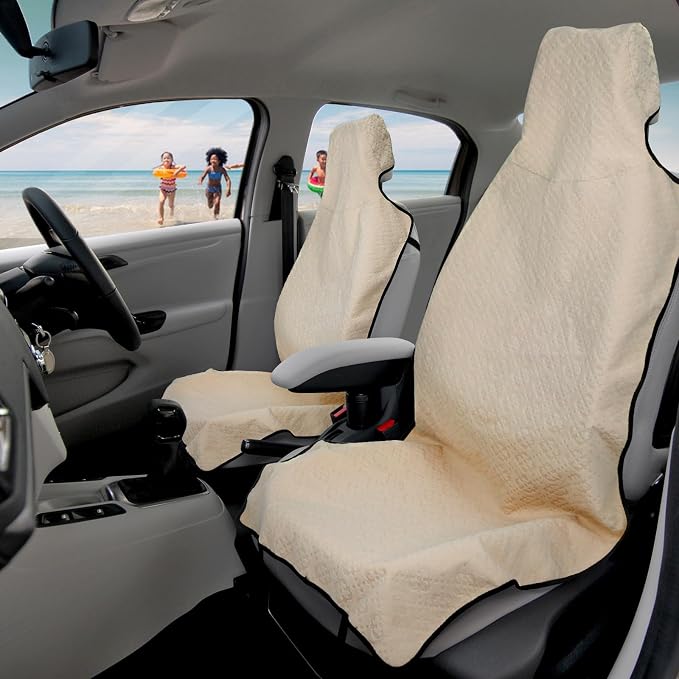 Waterproof Seat Cover Towel, 2PCS Premium Sweat Carseat Protector, Perfect for Universal Anti-Slip Car Truck SUV Seat, Great for Surfing Yoga Gym Workout, Four-Leaf Clover