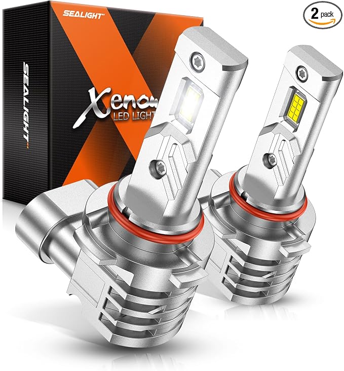 SEALIGHT 9145 H10 LED Fog Light Bulbs 16000LM Brightness, 9140 9145 Fog Lights LED 6000K White Strong Penetration, 2025 Upgrade Liquid-cooled Copper Tubing H10 Fog Lights, Pack of 2