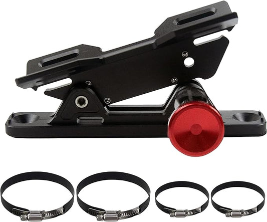 Quick Release Fire Extinguisher Mount - Aluminum Adjustable UTV Roll Bar Fire Extinguisher Holder Mounting Bracket Compatible with Jeep Wrangler TJ JK JL JKU Polaris RZR Ranger Can-Am X3 Universal