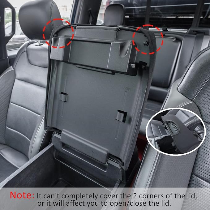 JDMCAR Center Console Cover for Ford F150 2015-2020 Neoprene Bucket Seat | for 2017-2022 F250 F350 F450 and 2018-2024 Expedition Accessories, Neoprene Armrest Cover Customized Arm Rest Cover