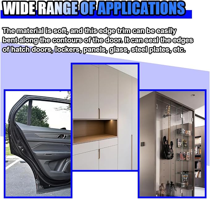 32Ft (10M) Car Door Edge Protector, Auto Trim Door Edge Guard,Clear | Anti-Collision Car Door Entry Guard Protective Strip, No Glue