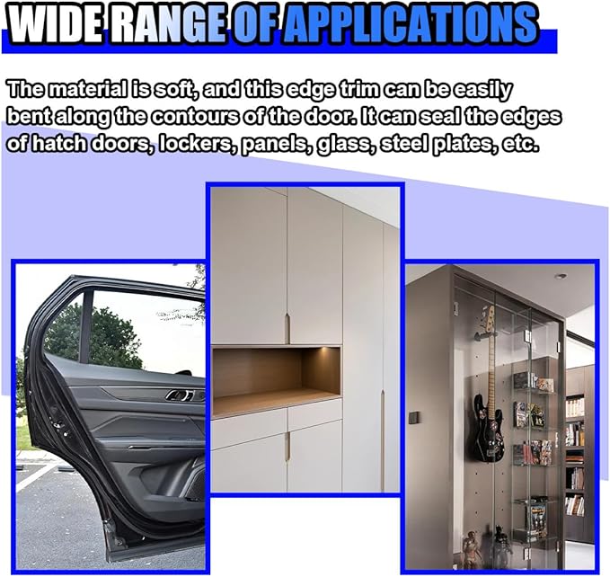 32Ft (10M) Car Door Edge Protector, Auto Trim Door Edge Guard, Grey | Anti-Collision Car Door Entry Guard Protective Strip, No Glue
