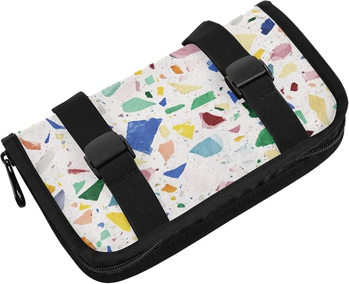 Light Colorful Terrazzo Car Tissue Holder Durable Napkin Holder Hanging Tissue Holders Case Car Tissues Bag for Sun Visor Seat Back Universal Auto