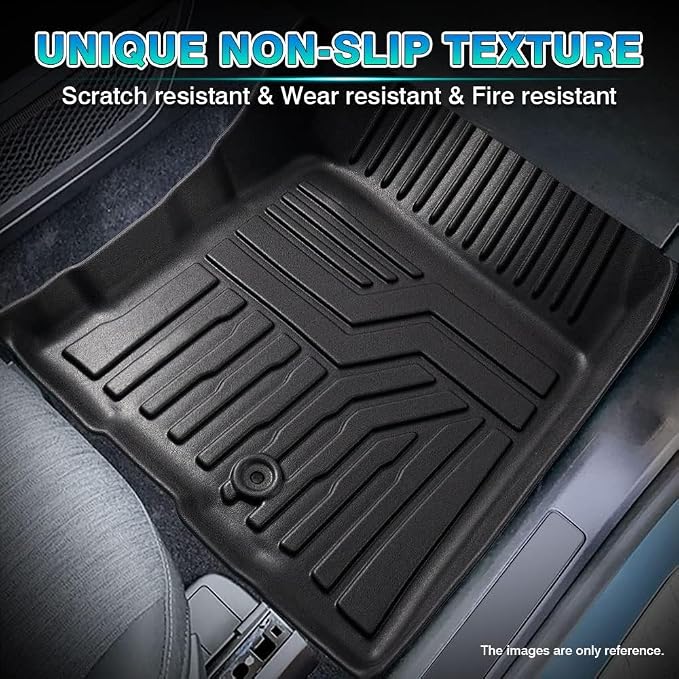 T TGBROS Floor Mats Custom Fit for 2021-2026 Kia Sorento Gas Only (Only Fits Bench Model &7 Seats) Accessories All Weather Protection TPE 1st + 2nd + 3rd Rows Floor Liners Set Non-Slip Black