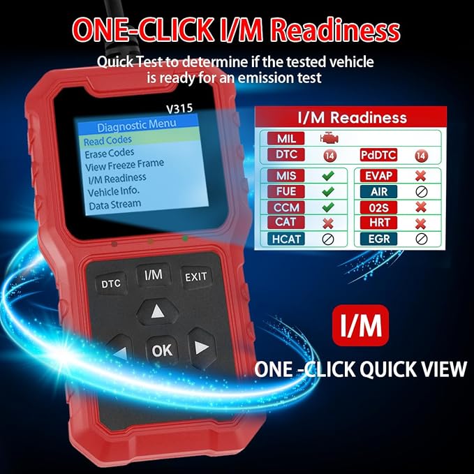 V315 OBD2 Diagnostic Diagnostic Tool Tool, Code Reader, Engine Light Diagnostic Tool, Battery Voltage Tester, for OBD2 Cars & Trucks Since 1996